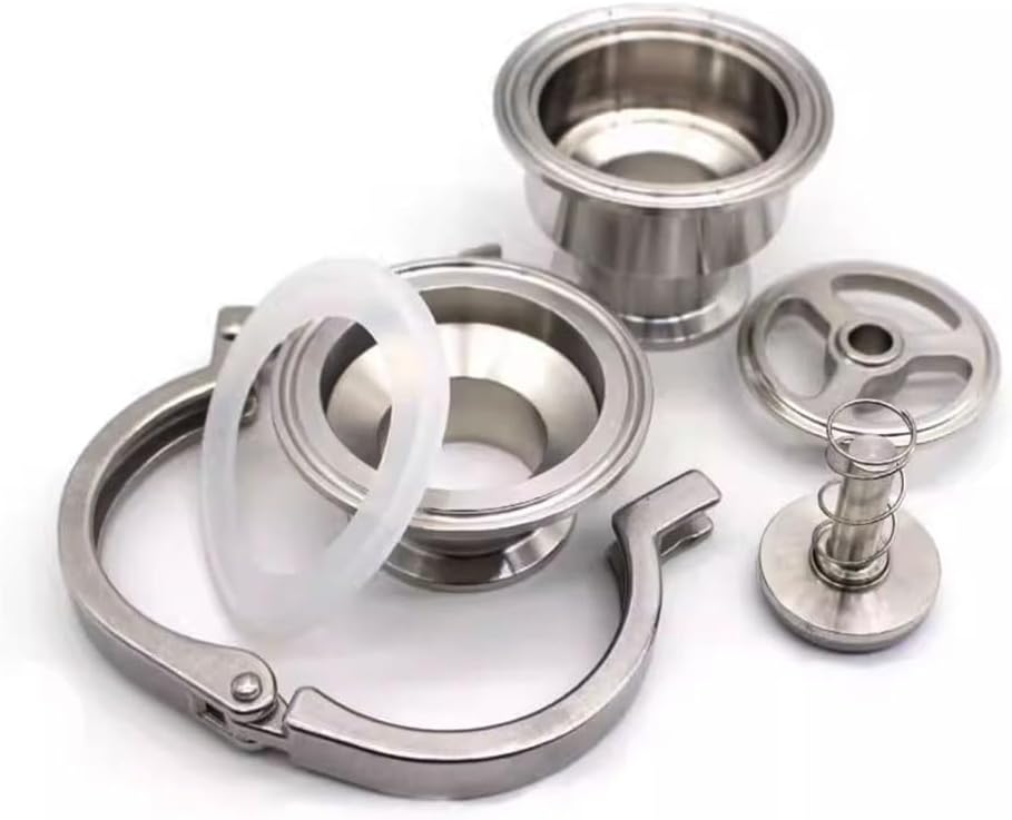 1pcs 19 25 32 38 51 57 63 76 89 102mm Sanitary Stainless Steel 304 Clamp Check Valve, No Negative Pressure Quick Opening Clamp Check Valve(102mm Ferrule 119)