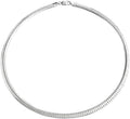 Verona Jewelers 925 Sterling Silver necklace Flexible Italian Flat Omega Necklace for women-2MM 3MM 4MM 6MM 8MM Cubetto Italy Wire Necklace Chain 16 18 20