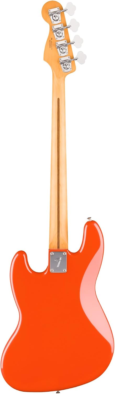 Fender Player II Jazz Bass - Rallye Orange Bundle with Gig Bag, Strap, Instrument Cable, Picks, Guitar Cleaning Kit, and Austin Bazaar Instructional DVD
