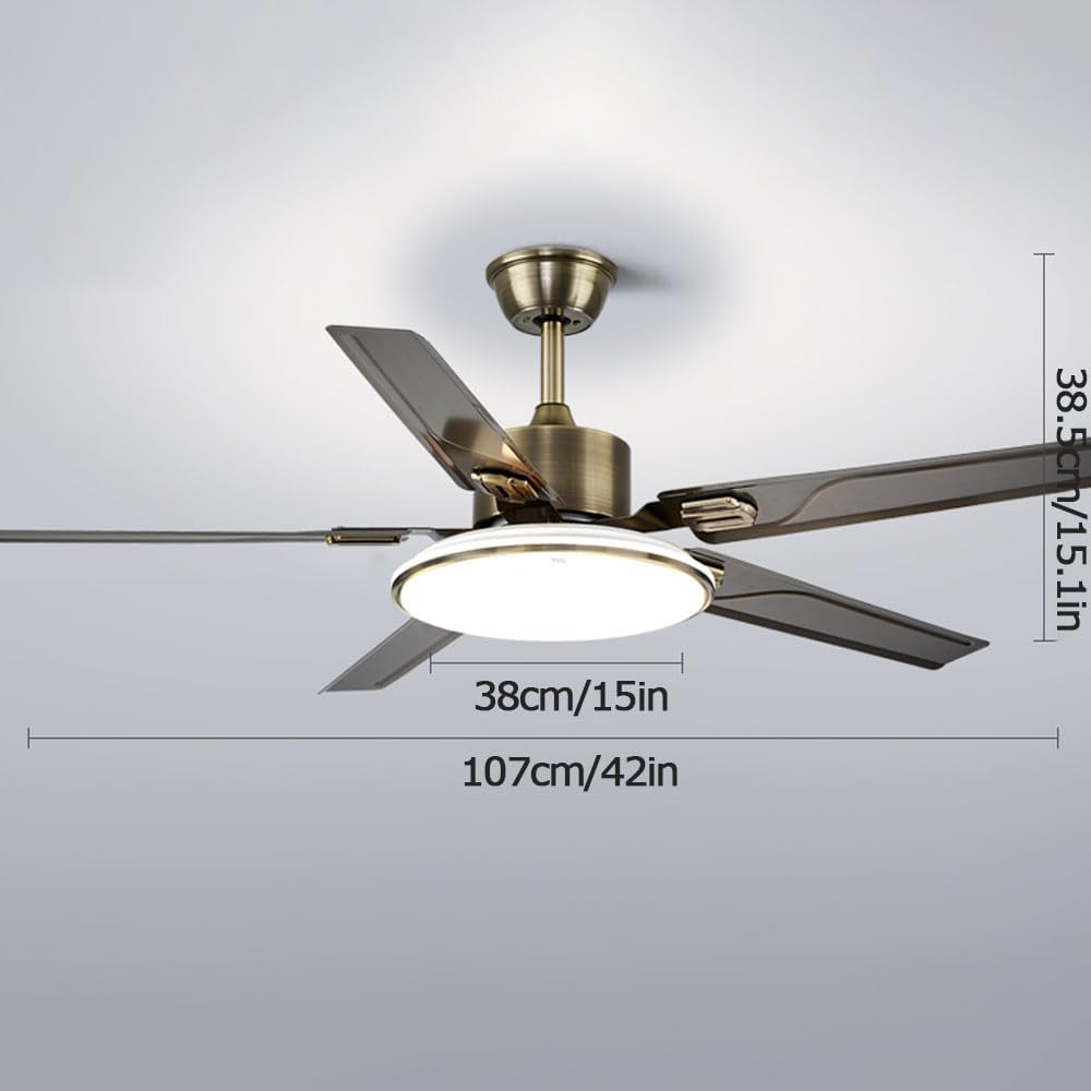 Ceiling Fans with Lights and Remote 42 Inch Smart Ceiling Fan with Light 3 Color Dimmable Low Profile Ceiling Fan with Light Outdoor Ceiling Fans for Patios with Light
