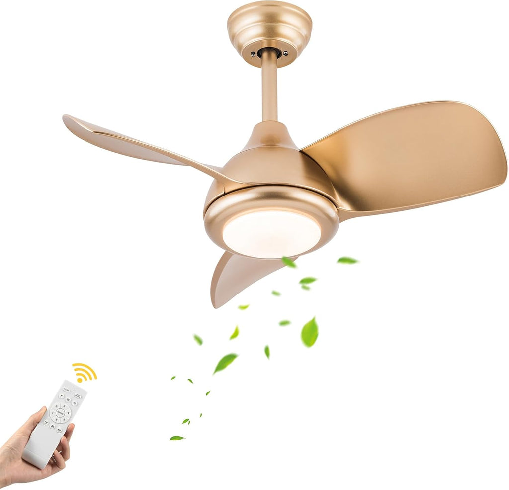 Ceiling Fans with Lights, 36 Inch Modern Low Profile Ceiling Fan with Remote Control 6 Speeds, 3000-6000K Dimmable Timing (1/2/4 hours) 3 Blades Large Ceiling Fan for Indoor and Outdoor Bedroom Patios