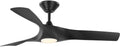 Ryne Collection 52-Inch 3-Blade Matte Black LED Transitional Indoor/Outdoor DC Ceiling Fan
