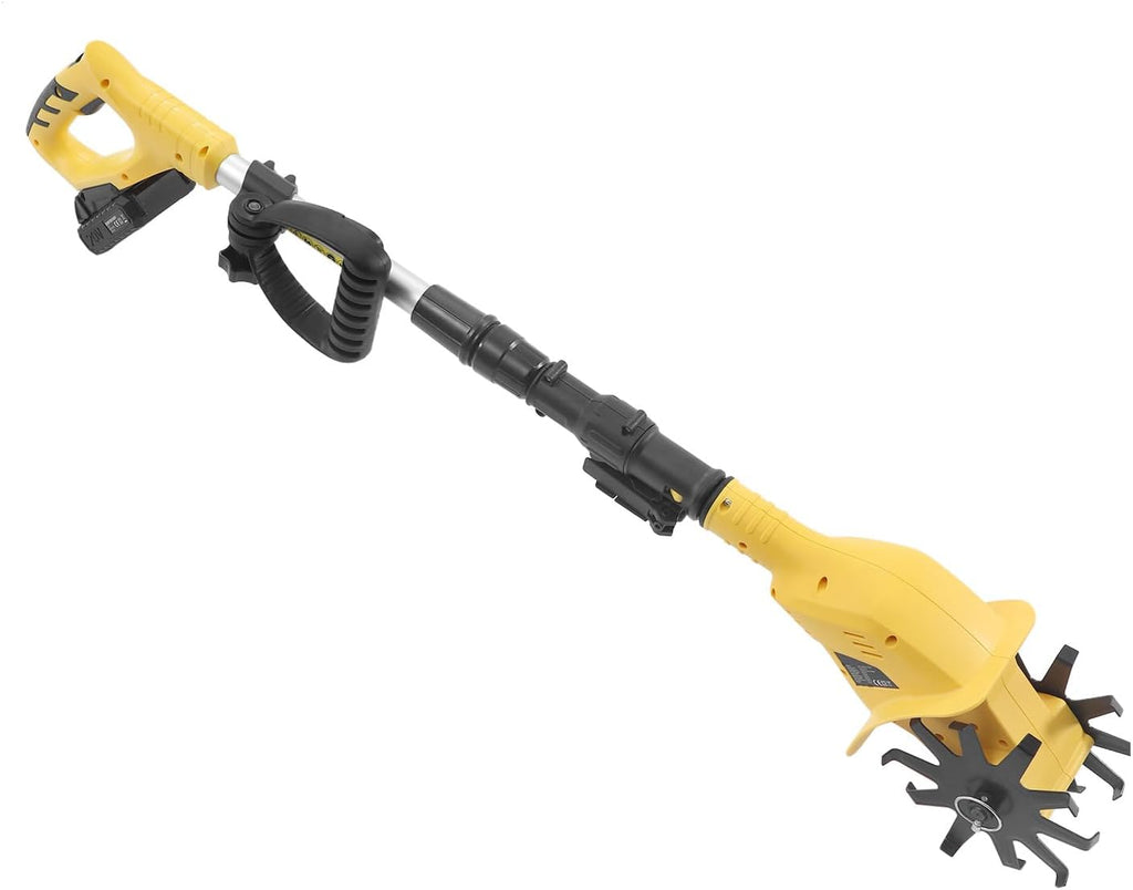 20V 250RPM Electric Tiller, 3.9inch Wide Battery Powered Garden Cultivator, Cordless Tiller Cultivator, Extendable Pole for Lawn,Yard,Soil Cultivation