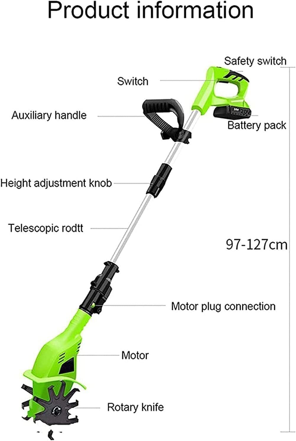MekUk Garden Tiller & Cultivator Handheld Electric Rototiller，Gardening Tool for Vegetable Gardens，Portable Soil Tiller for Garden Care Compacted Soils and Lawn Yard