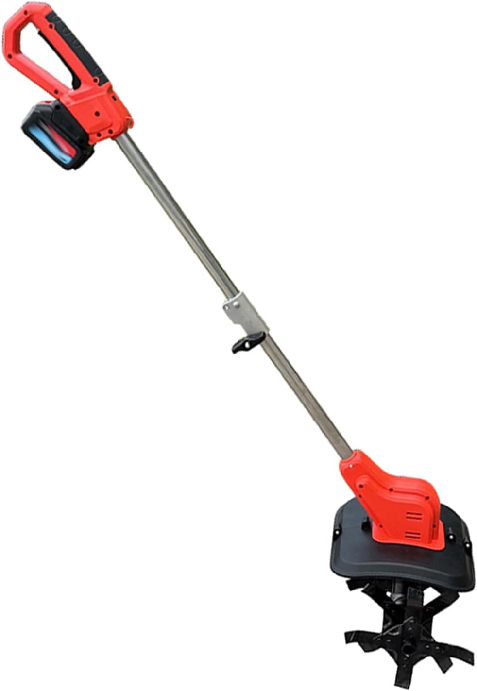 Cordless Garden Tiller Cultivator, Electric Soil Cultivator, 24cm Depth, 30cm Width - Ergonomic Design, Digital Battery Display, Ideal for Gardening Soil Preparation