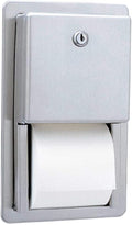 BOBRICK 3888 ClassicSeries Stainless Steel Recessed Multi-Roll Toilet Tissue Dispenser, Satin Finish, 12-1/2' Height, 7-9/16' Width 2-15/16' Depth