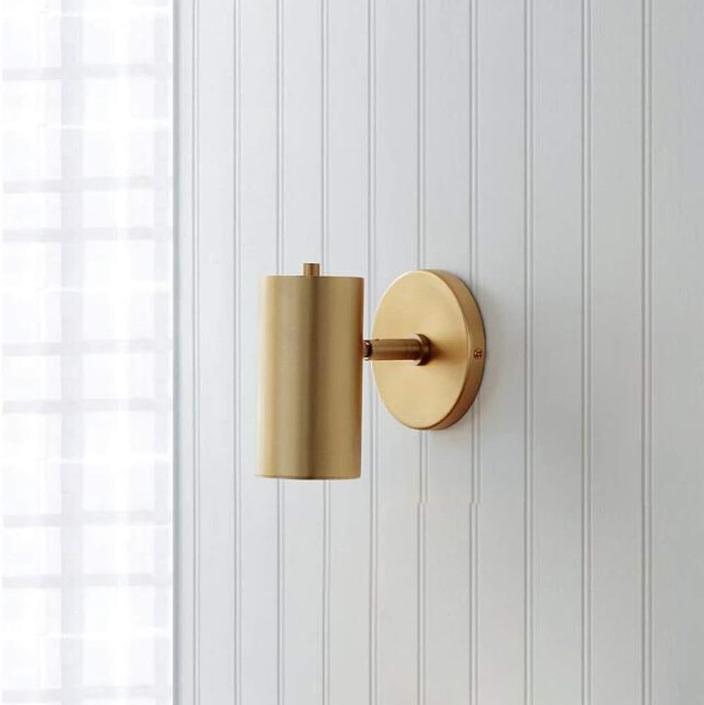 Wall Mounted Light Nordic Personality Creative Copper Wall Lamp Adjustable IP44 Outdoor Indoor Wall Light Ideal Bedside Reading Spot Lamp Waterproof Spotlight Garden Landscape Fixture Simple Bed