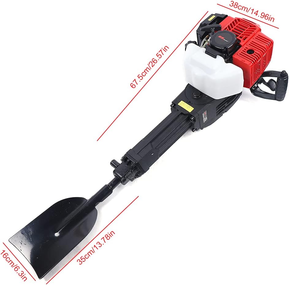 DNYSYSJ 1900W Portable Garden Tree Digger, 2-Stroke 52CC Industrial Electric Post Hole Digger Fence Plant Soil Dig Powerhead, 1.73 X 1.34 Inches