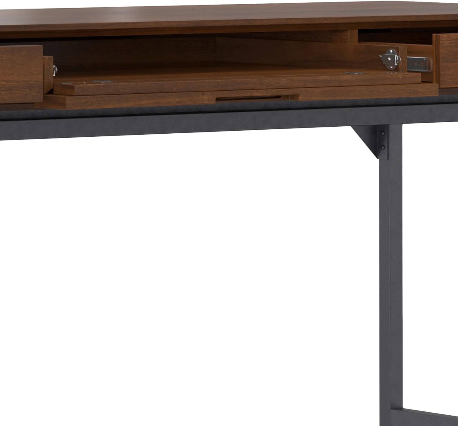 SIMPLIHOME Banting Desk and Bookcase Bundle - 72 inch Wide Solid Wood Desk with Drawers and 30 inch Wide 4-Shelf Bookcase in Walnut, Modern Industrial Home Office Furniture (Set of 2)
