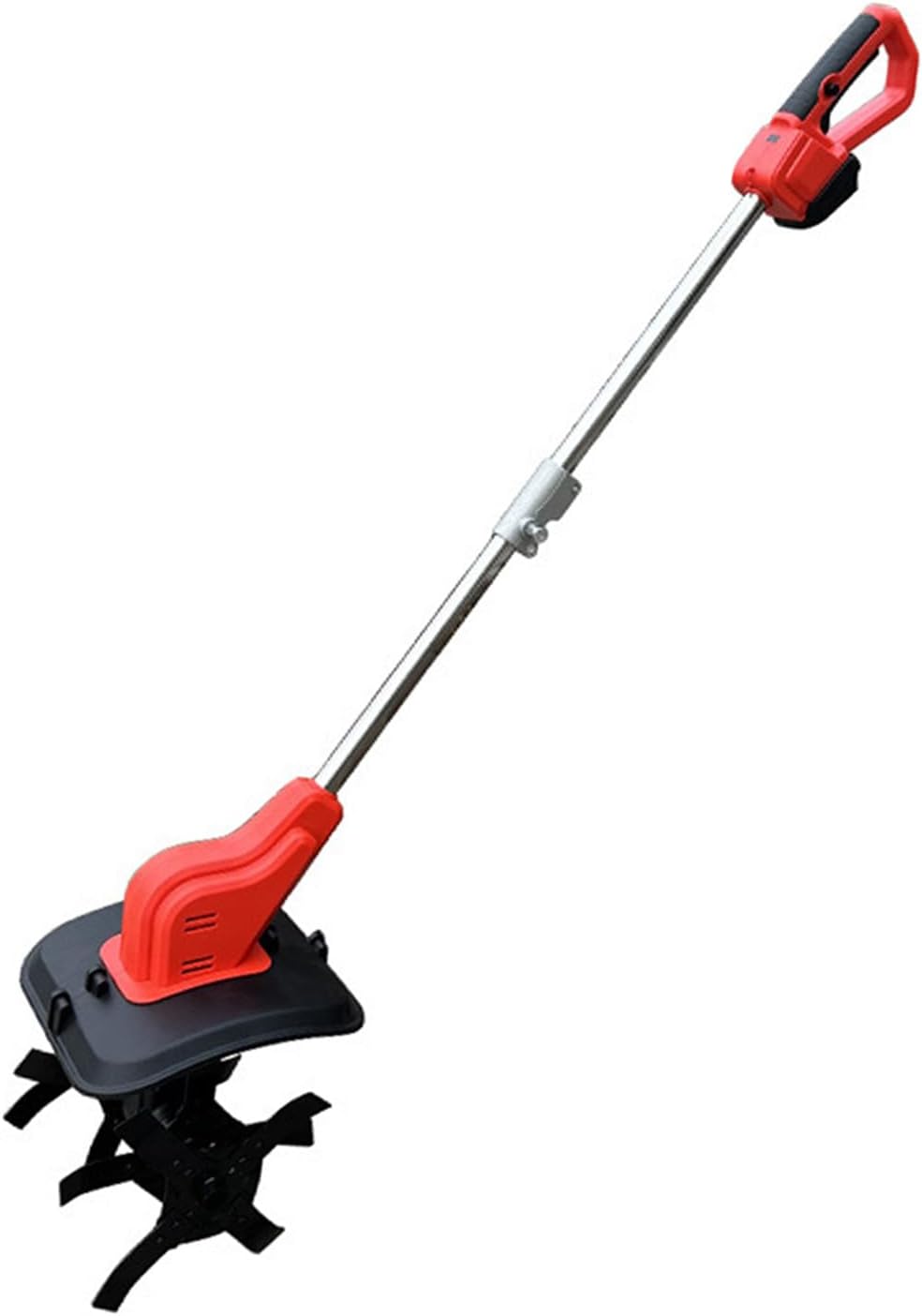 Fabater Cordless Tiller Cultivator, 8000RPM Electric Garden Tiller, Battery Powered Garden Cultivator with Battery Level Display, 9.5in Tilling Depth for Lawn/Gardening/Soil