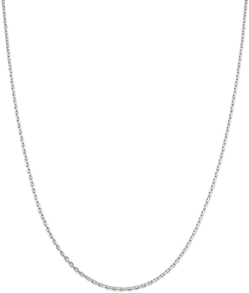 925 Sterling Silver 2mm Thin Rolo Cable Chain Necklace 18 inch Polished for her for him