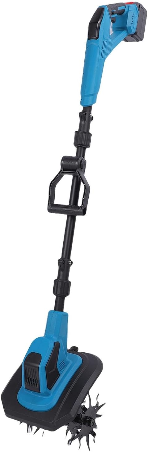 Cordless Rototiller,Rototiller Electric Battery Cultivator, Powerful Lightweight Tiller for Gardens with 2 Batteries, Gardening Tool, ABS Material (US Plug)