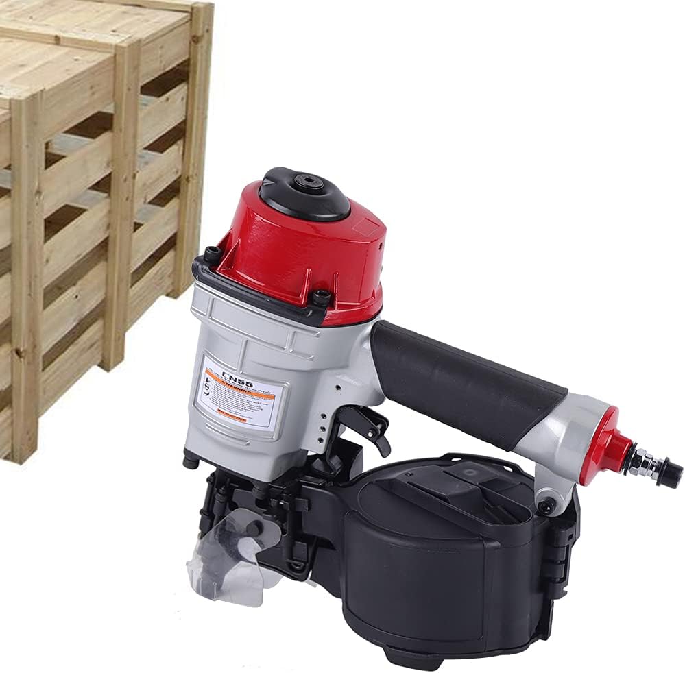 Pneumatic Coil Nailer, CN55 75-100PSI Hand Air Coil Siding Nail Gun Tool For Wooden Furniture Fences Plywood 25-57mm