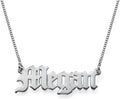 Theo Grace Personalized Name Necklace for Women – Choose Your Style - Custom Nameplate Pendant in Sterling Silver/Gold – Dainty Minimalist Jewelry Gift for Mom, Girlfriend, Birthday, Mother's Day