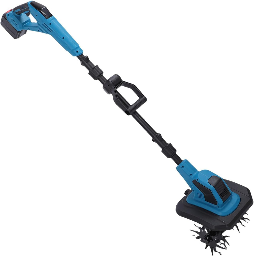Cordless Tiller Cultivator, 360RPM Electric Garden Tiller with 9in Tilling Width & 6.7in Depth, Battery Powered Rototiller for Gardening, Lawn, Soil