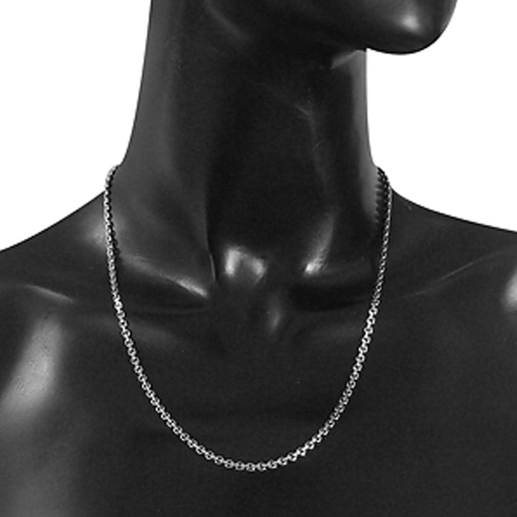 Silvershake Oxidized 3mm 925 Sterling Silver Cable Chain Necklace 18 to 24 Inch Jewelry for Women