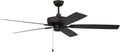 Craftmade 60' Super Pro OS60FB5 Wet Rated Fan in Flat Black with ABS Flat Black Blades