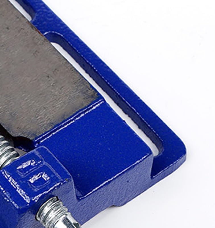 Drill Press Vise Steel Bench Vise Wide Opening Firm Drill Press Clamp Portable Vice Bench Clamp Tool for Polishing Drilling Engraving(4inch-BLUE)