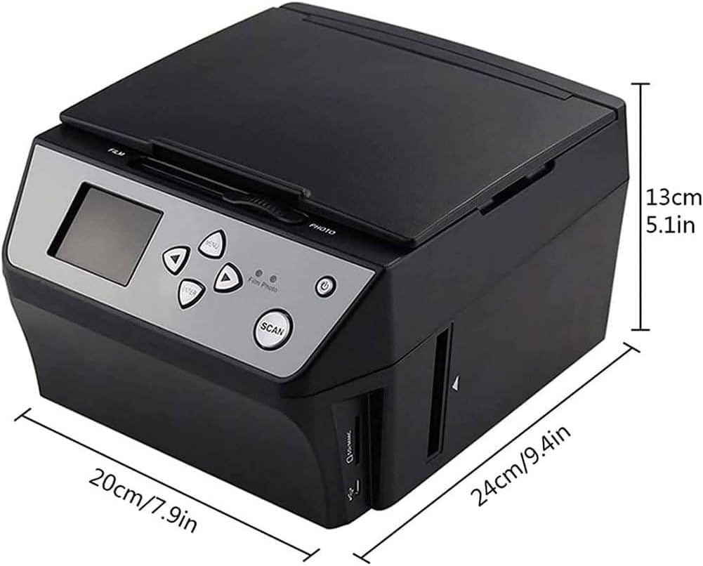 22MP Digital USB Scanner for Film/Slide/Photo with 5 LCD Screen - Convert 35mm Slide, 135 & 110 Film to HD JPG Files - Photo/Document/Business Card Scanner