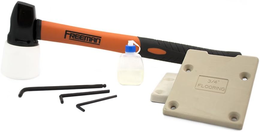 Freeman PF1618GLCN Pneumatic 3-in-1 16-Gauge and 18-Gauge 2' Flooring Nailer with Flooring Mallet and Interchangeable Base Plates