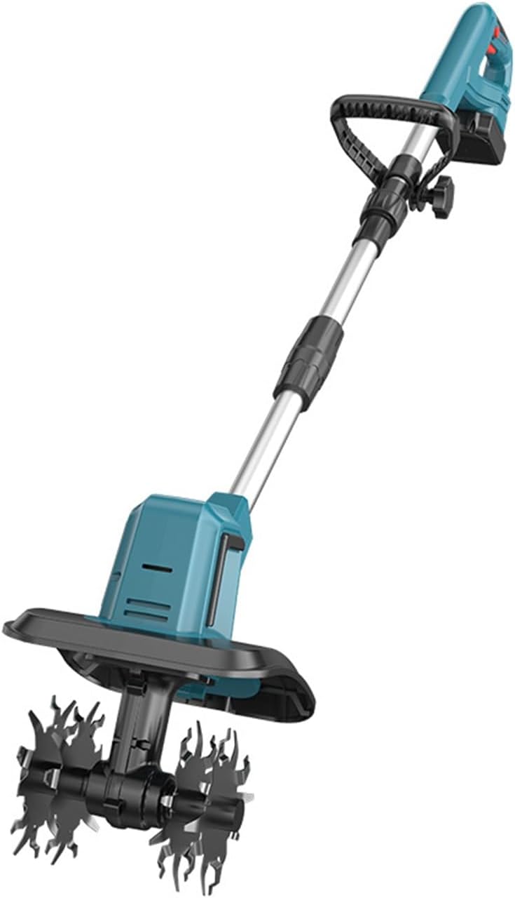 Garden Rototiller, 270 RPM Electric Tiller Cultivator, Adjustable Body Length, Long-Lasting Battery Life, Powerful Soil Cultivator for Lawn Orchard Vegetable Patch