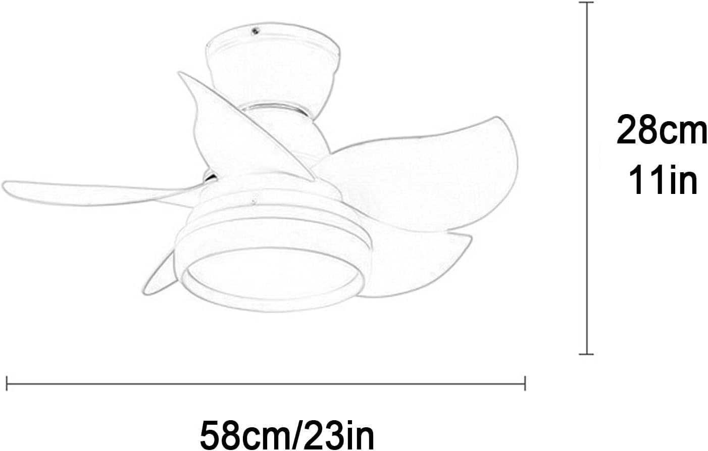 Ceiling Fans with Lights, Fans with Lights and Remote/APP Control, Modern Flush Mount Ceiling Fan, with 5 Reversible Blades 3 Colors Dimmable 6 Speeds Ceiling Fan for Bedroom/Kitchen/Dining Room/Patio