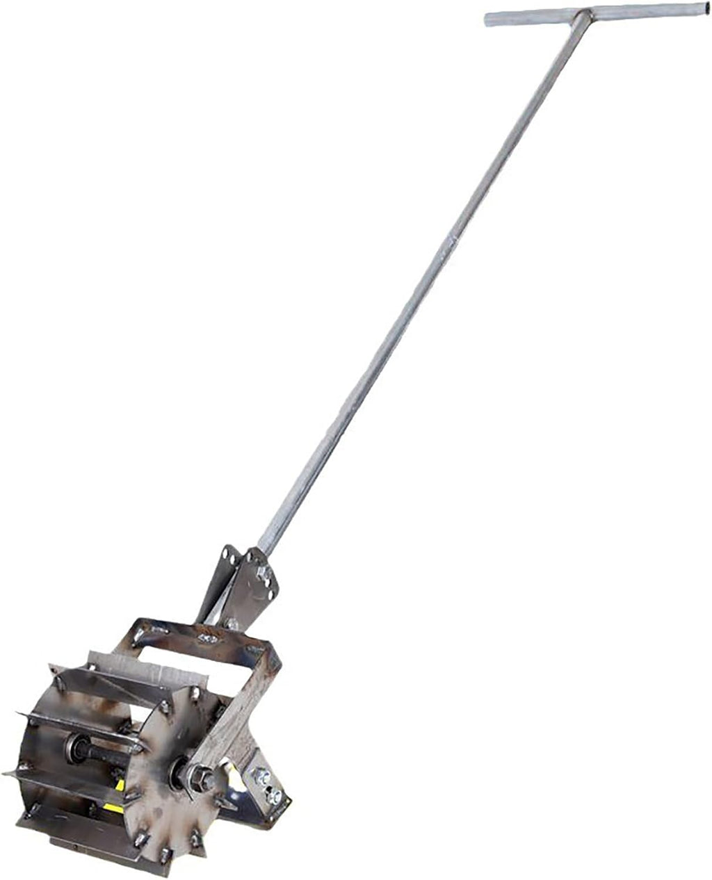 Garden Rotavator, Cordless Tiller Cultivator,Small Household Weed Hoe and Scarifier,Hand Push Weeding Tool,Manual Tiller and Weeder
