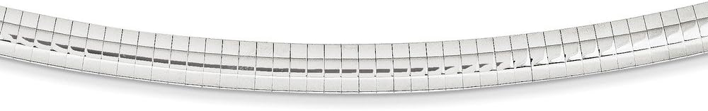 Verona Jewelers 925 Sterling Silver necklace Flexible Italian Flat Omega Necklace for women-2MM 3MM 4MM 6MM 8MM Cubetto Italy Wire Necklace Chain 16 18 20