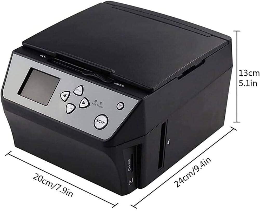USB Multifunction Scanner (Film/Slide/Photo), Convert - 135&110 Film/35mm Slide + Photo/Document/Business Card to HD 22mp Digital Jpg File + 5' LCD Screen