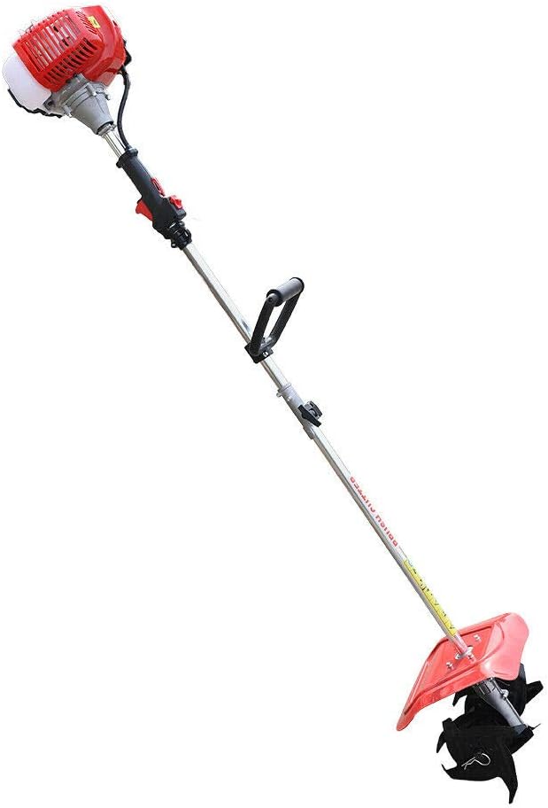 42.7CC Handheld Tiller Cultivator 2-Stroke Gas Powered Garden Rotary Cultivator Rototiller Mini Cordless Weeding Tilling Tool for Gardening,Sandy Land, Loose Soil, Cultivation of Cash Crops