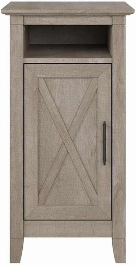 Bush Home Key West Small Storage Cabinet with Door in Washed Gray