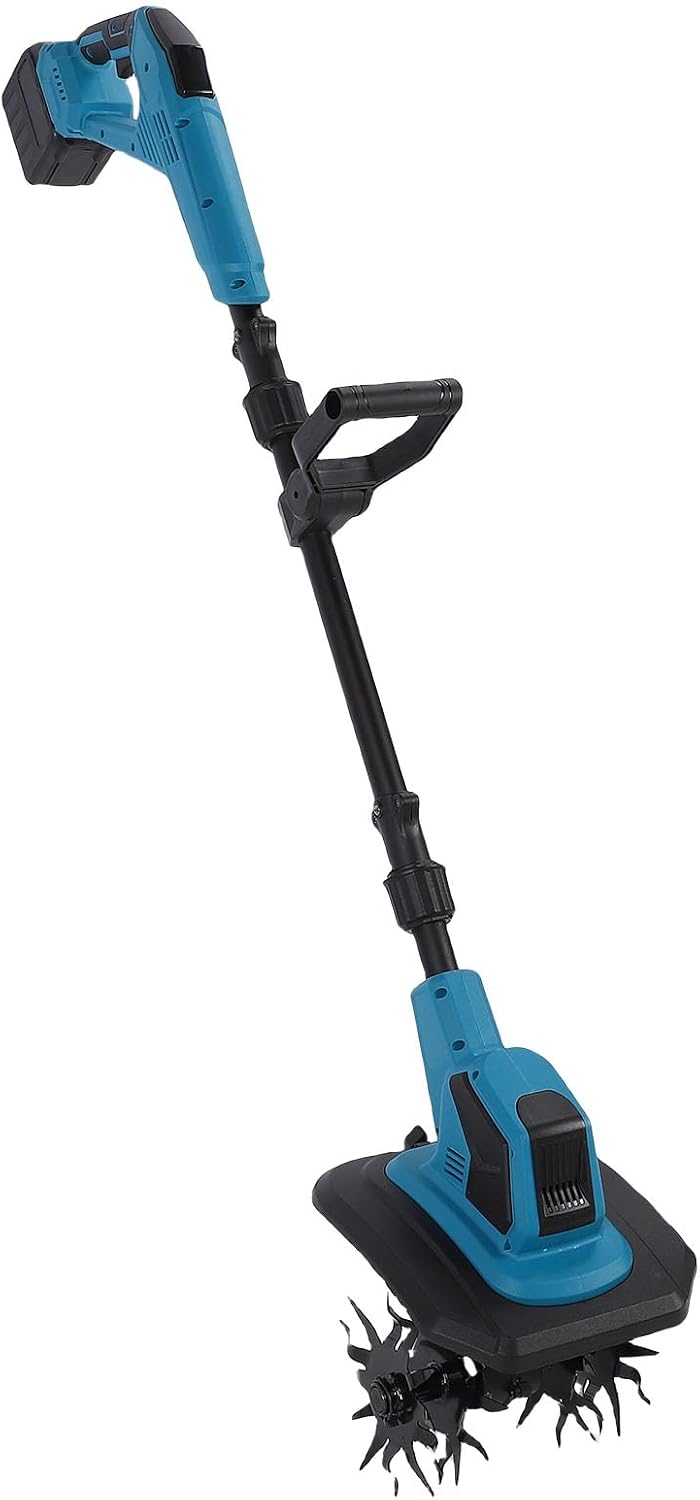 Cordless Electric Cultivator Garden Tiller, 360RPM, 6Ah Battery, Ergonomic Design - Powerful Soil Preparation, Versatile Gardening Tool for Home and Yard