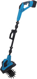 Cordless Tiller Cultivator, 360RPM Battery Powered Electric Garden Tiller, Electric Rototiller for Lawn Gardening Soil Cultivation, for