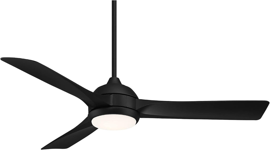 Casa Vieja 54' Expdite Modern Industrial 3 Blade Indoor Outdoor Ceiling Fan with Light LED Remote Control Black Brown White Diffuse Damp Rated for Patio Exterior House Porch Gazebo Garage