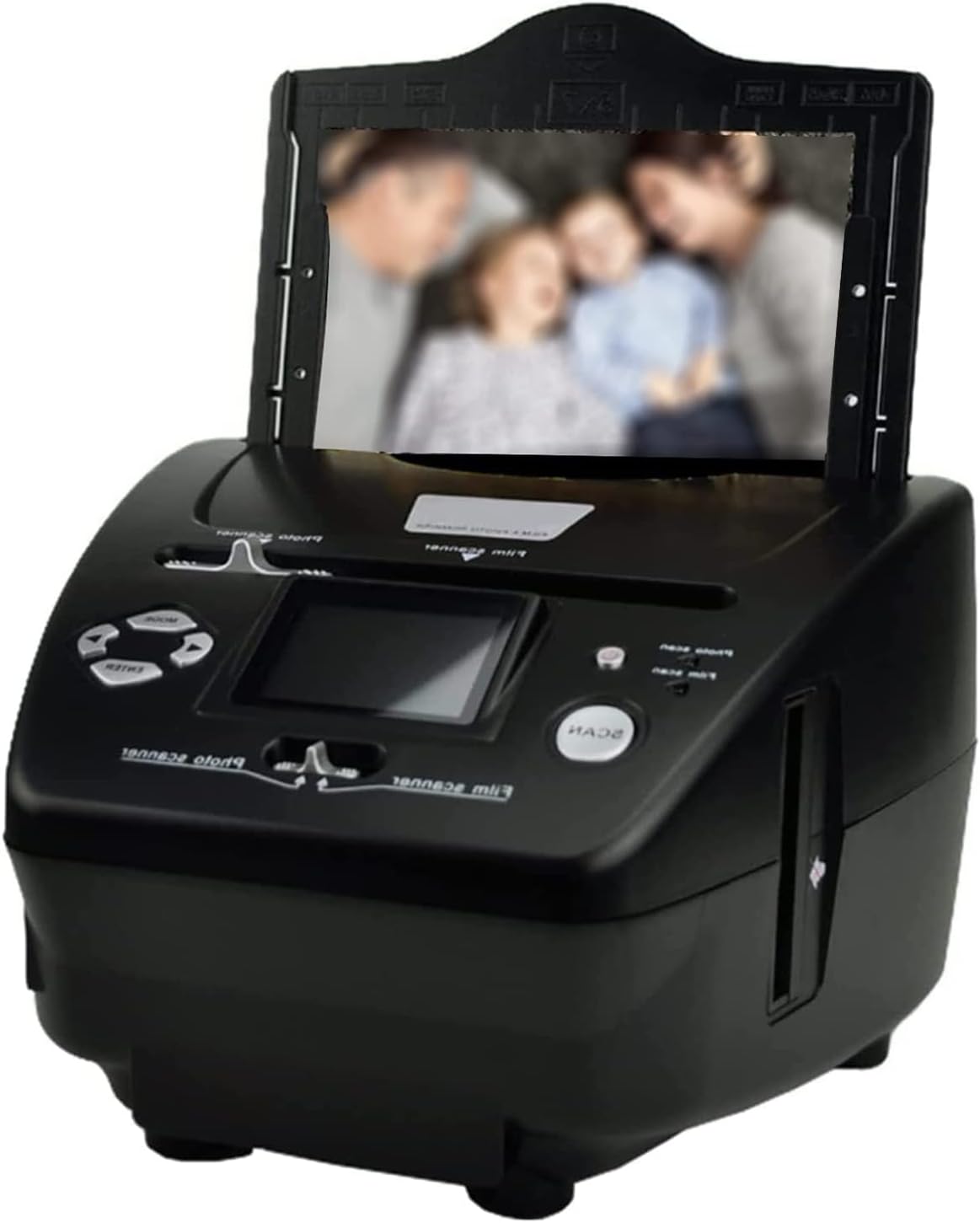 Film Slide Scanner, High Resolution Film Scanner, Converts 35mm 135/Slides/Negatives to Digital JPG Photos, Scan 3 * 5, 4 * 6, 5 * 7 Paper Photos,Black