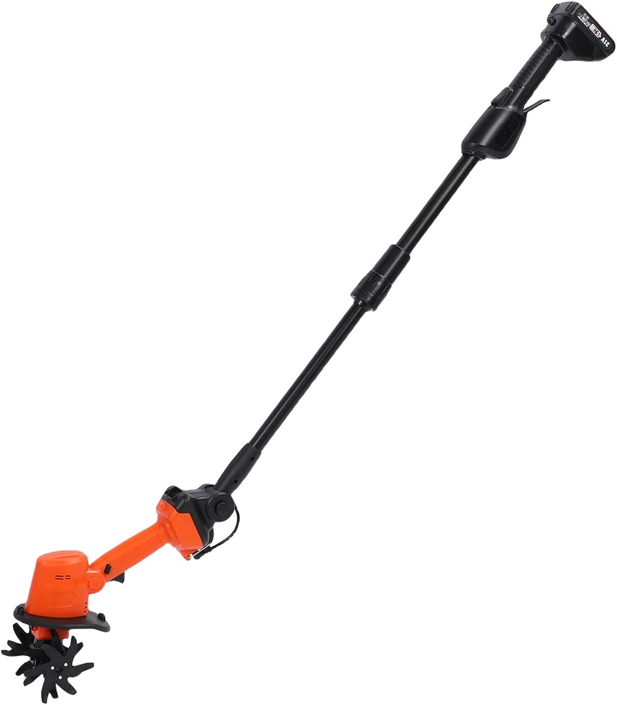 Cordless Mini Tiller Cultivator 4in Working Width with 2 X 1.5Ah Batteries, Electric Gardening Tool - Fast 235RPM, Lightweight Ergonomic Design for Lawns and Greenhouses