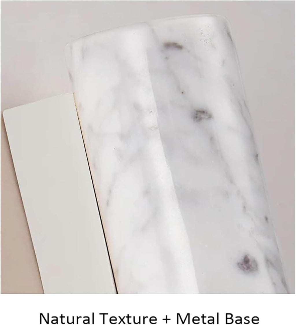 Nordic Minimalist Natural White Marble Modern Living Room Balcony Decoration Spotlight Landscape Corridor Warm Color Wall Lamp Simple(White)