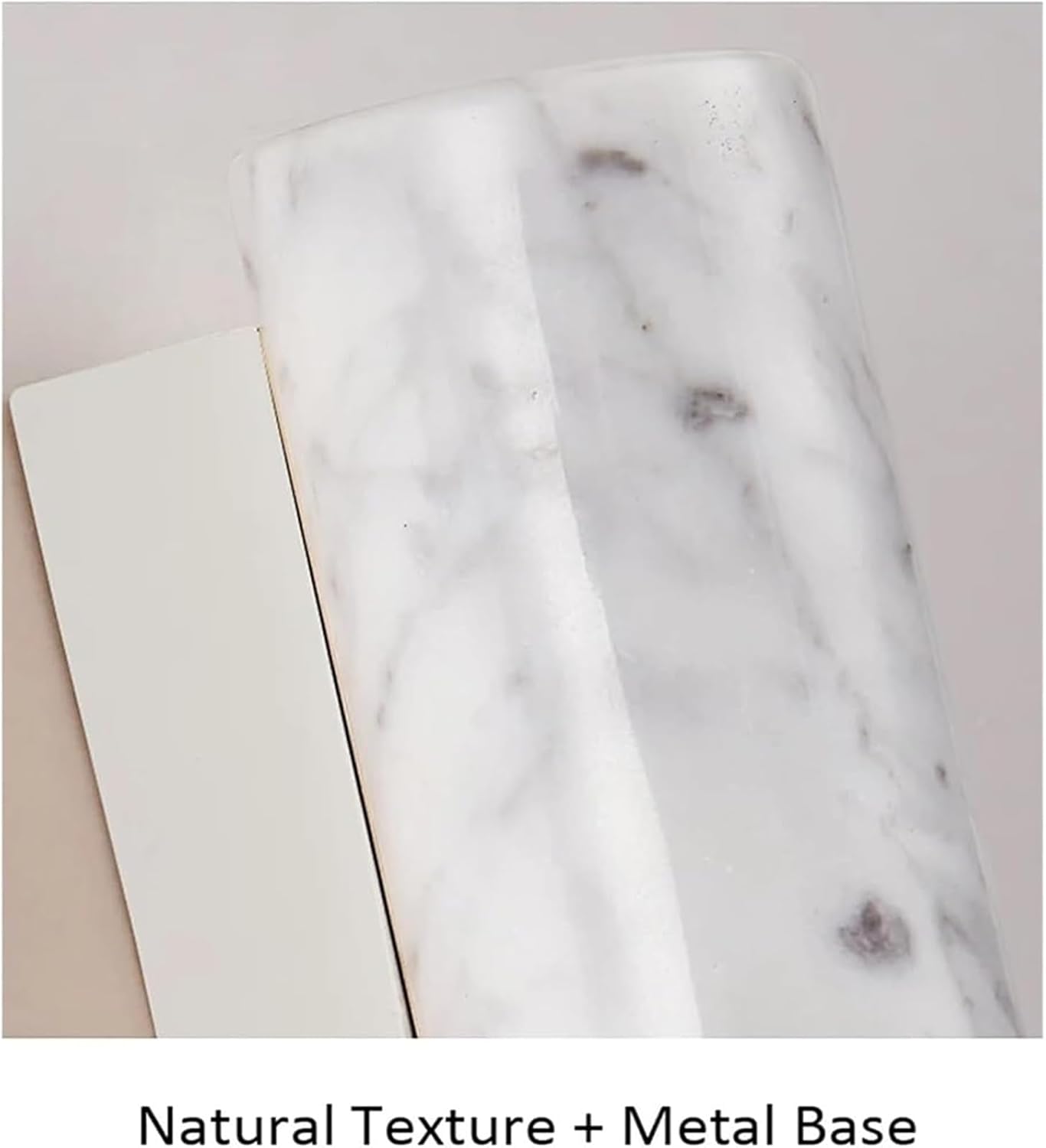 Nordic Minimalist Natural White Marble Modern Living Room Balcony Decoration Spotlight Landscape Corridor Warm Color Wall Lamp Simple(White)
