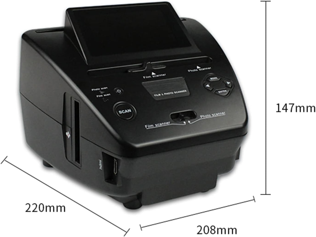 Digital Film Scanner, 22MP All-in-1 Film & Slide Scanner, with 5' LCD Screen, Converts 35mm/135 Slides & Negatives Film, Photo