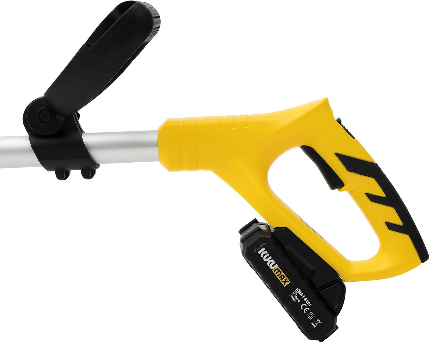 Electric Tiller, 250RPM Cordless Handheld Cultivator, 42.13-50.39 inches Adjusted Telescopic Pole Comes with a 20V 2000mAh Rechargeable Li-ion Battery for Plow, Turn The Soil, Open Furrows, Weed