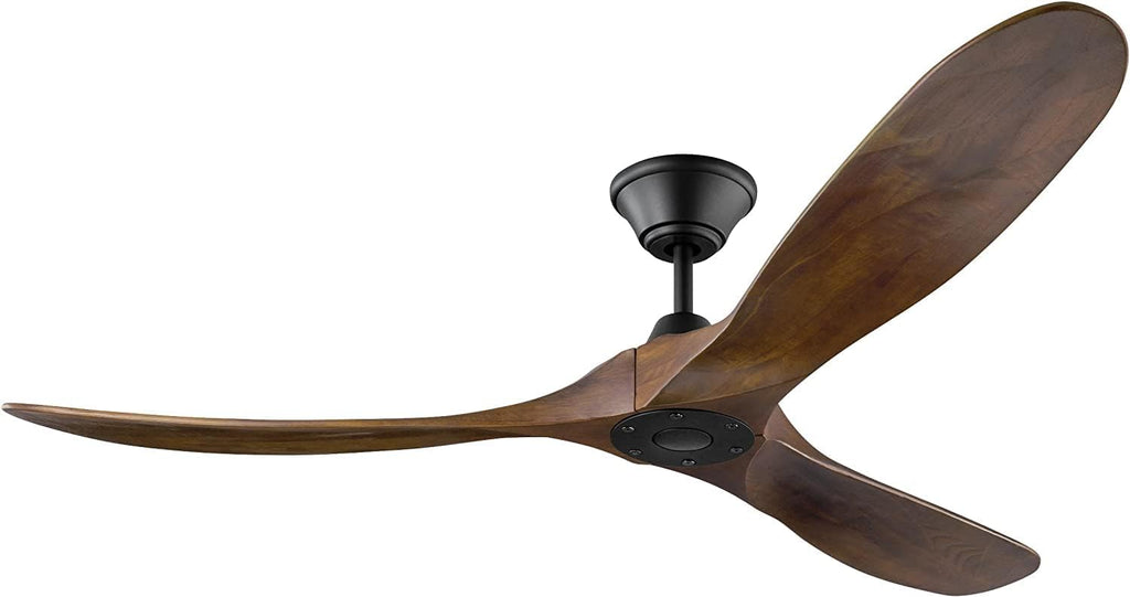 Ceiling Fan without Lights, 60 Inch Outdoor/ Indoor Damp Ceiling Fan 3 Blade low profile Ceiling Fan with Noiseless Energy Efficient DC Motor for Patio Farmhouse Bedroom (60 inch, Walnut Ceiling Fan)