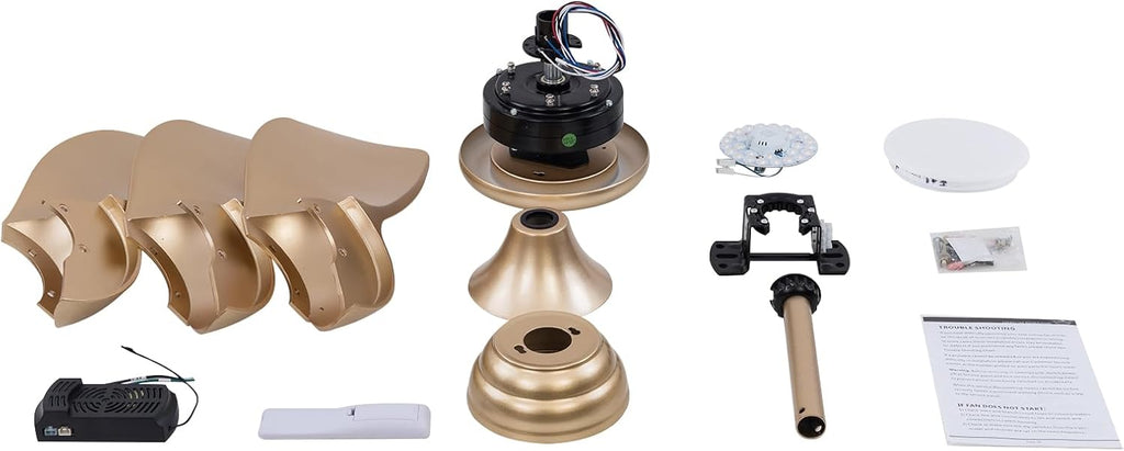 Ceiling Fans with Lights, 36 Inch Modern Low Profile Ceiling Fan with Remote Control 6 Speeds, 3000-6000K Dimmable Timing (1/2/4 hours) 3 Blades Large Ceiling Fan for Indoor and Outdoor Bedroom Patios