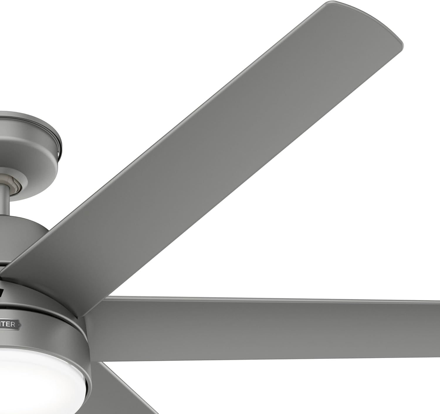 Hunter Fan 60 inch Casual Matte Silver Indoor/Outdoor Ceiling Fan with Lights for Patio, Farmhouse, Bedroom, Living Room/Family Room, Dining Room, Kitchen, Office (Renewed)