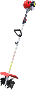 Gas Powered Cultivator, 1.25KW Cordless Tiller Cultivator, Gasoline 2-Stroke Engine Garden Cultivator, Mini Handheld Tiller Cultivator for Farm, Park, Garden, Courtyard, Field