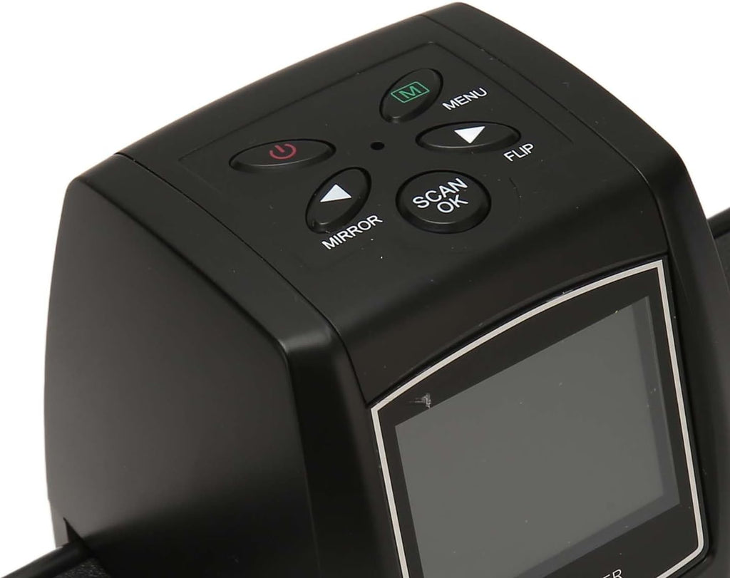2.36inch LCD Screen Film and Slide Scanner, Film Scanner Convert 35mm/135mm Negatives & Slides to 5MP JPEG Images, Adjustable Brightness, Photo, Slide, and Negative Scanner