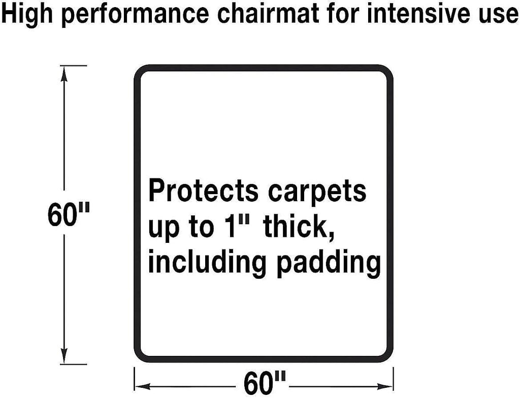 Staples Office Chair Mat for Carpeted Floors, 2MM Computer Rolling Chair Mats, Easy Glide for Chairs 55' 24' 48' 36' 72' Protects Floors, Suitable for Home Desk, Work, Office (Size : 60' x 60')
