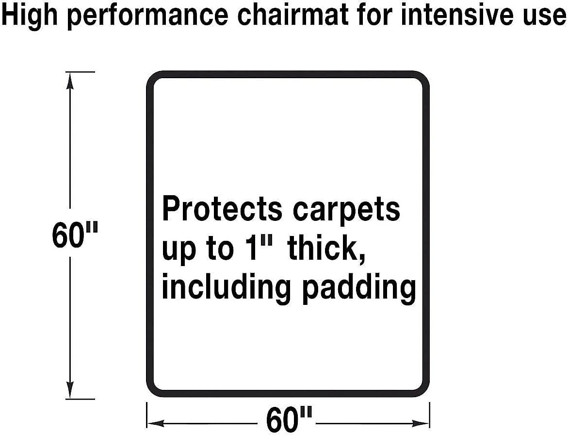 Staples Office Chair Mat for Carpeted Floors, 2MM Computer Rolling Chair Mats, Easy Glide for Chairs 55' 24' 48' 36' 72' Protects Floors, Suitable for Home Desk, Work, Office (Size : 60' x 60')