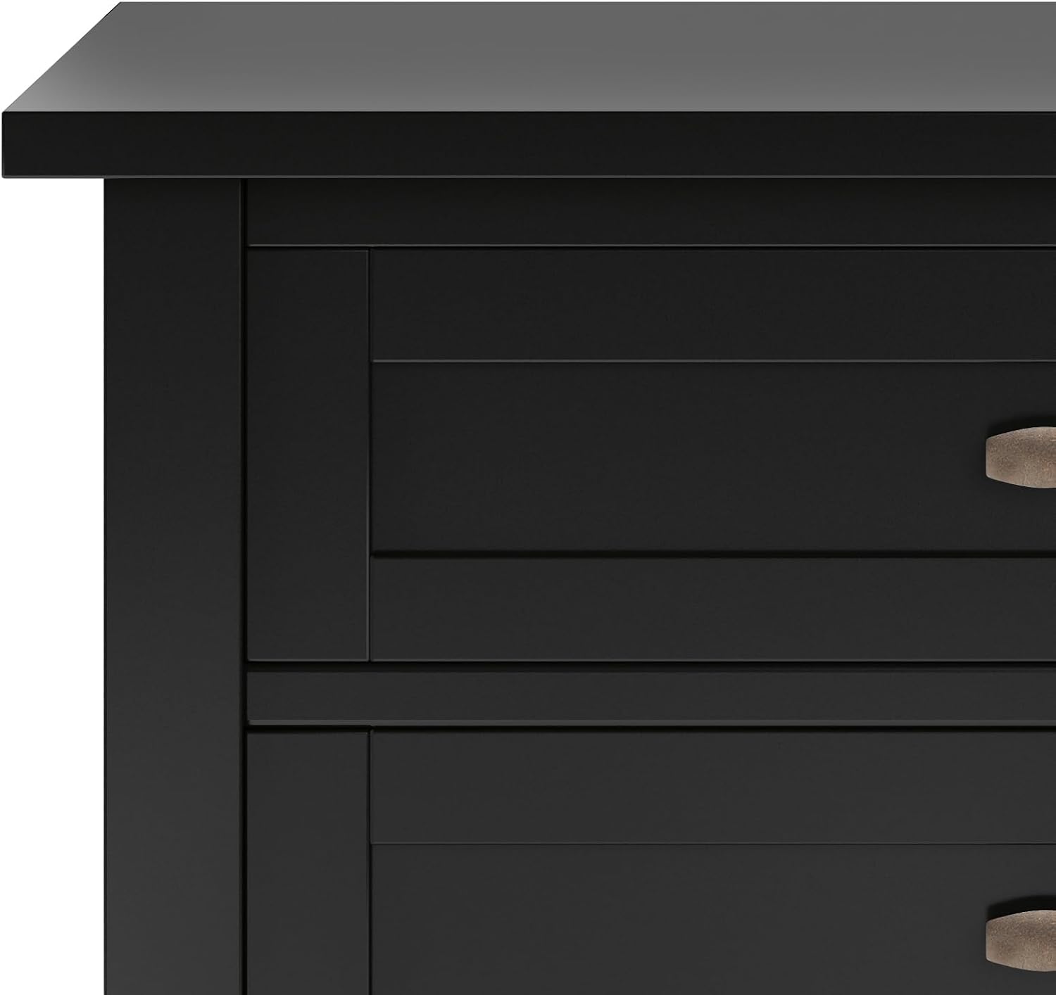 SIMPLIHOME Warm Shaker Solid Wood 24 inch Wide Transitional-Style Bedside Nightstand Tables in Black for the Living Room and Bedroom (Set of 2)