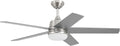 DESIGNERS FOUNTAIN Astrea Smart Ceiling Fan with Lights, 52 Inch LED Light Indoor Outdoor 5-Blade Fan, Remote Control, RGB, Brushed Nickel, FS-ATR52RGB-BN