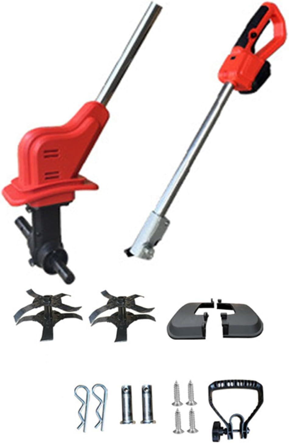 Cordless Tiller Cultivator Fit for BL1830B BL1840B High Power Digital Display Ergonomic Design Cordless Garden Tiller Cultivator